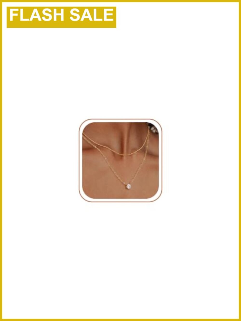 NON TARNISH CZ Choker Set 14K Gold Plated Layered Necklace Stack